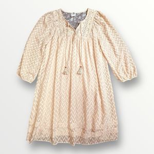 OneSeptember Anthropologie Anwen Lace Boho Dress Womens Small Peasant Shift